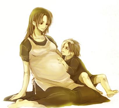Little Itachi-kun and His pregnant Mother